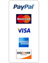 PayPal - MasterCard - VISA - AMERICAN EXPRESS - DISCOVER